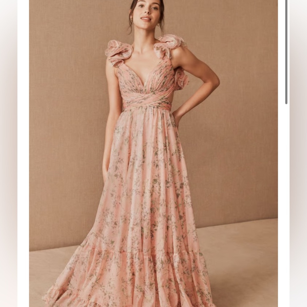 Mac Duggal Pink Floral Gown